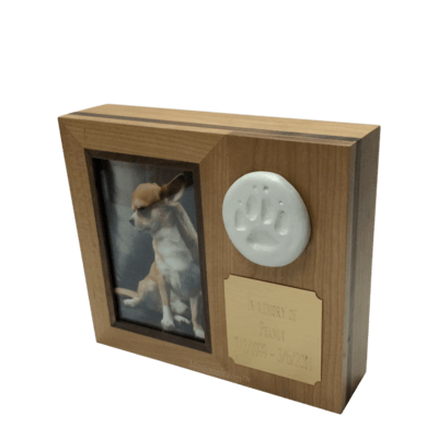 Paw Print Photo Small Cherry Pet Urn